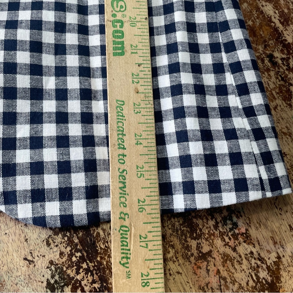 J. Crew Holland‎ Blazer Linen Blend Navy White Gingham Size 4 Lined Preppy - Picture 8 of 12
